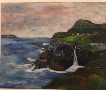 Gåsadal, Færøerne, 40x50, akryl på lærred