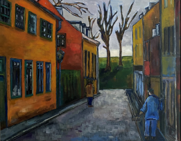 Amagergade, Christianshavn, 40×50, olie på lærred
